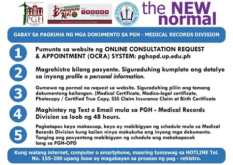 pgh contact number|New Normal, para sa mga kukuha ng dokumento sa PGH .